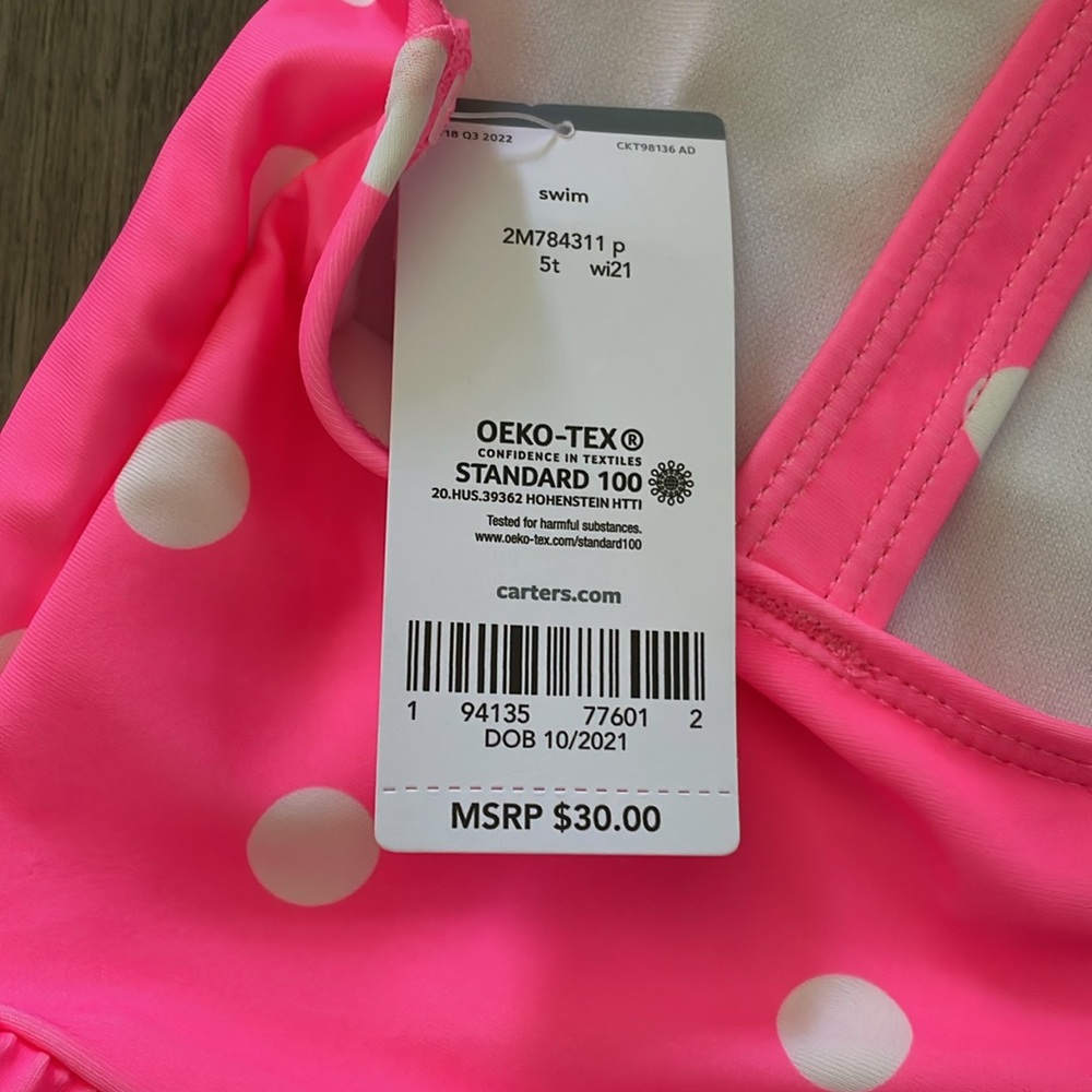 NEW Carter’s swimsuits 5T total of 2 - Picture 3 of 5
